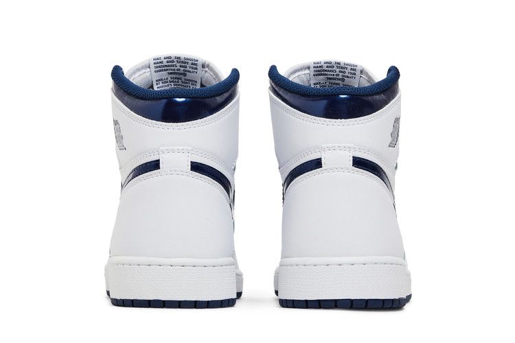 Kids' Sneakers Jordan 1 Retro Metallic Navy (2016) (GS) White/Metallic Navy