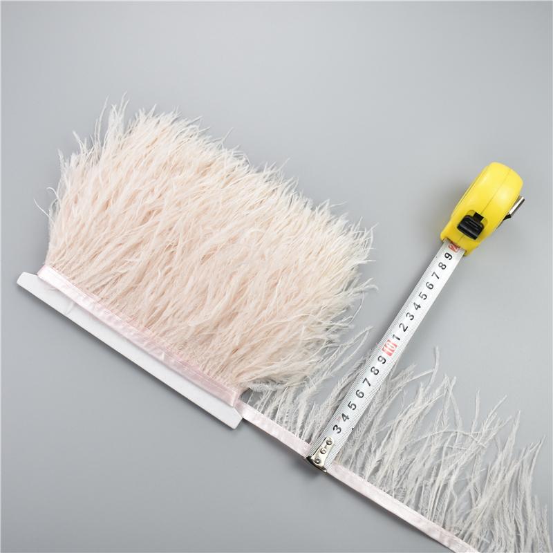 Перья1Метр Натуральная бахрома из страусиных перьев 8-10 см Цветные пушистые перья Отделка для шитья платьев Декор одежды Декор для вечеринок