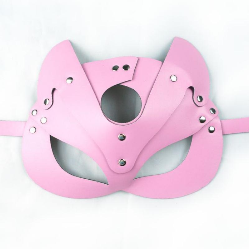 Кожаная маска S&M в готическом стиле с кошачьими ушками, уникальный аксессуар для взрослых эротических ролевых игр, добавьте пикантности БДСМ и чувственным играм в спальне