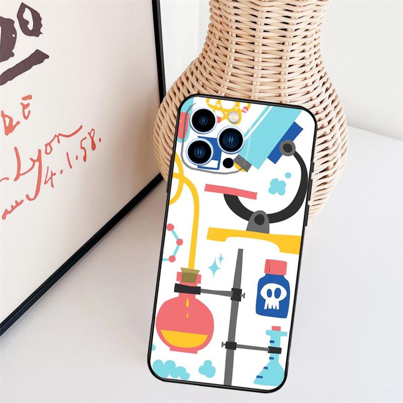 Винтажная funda для химической лаборатории для iPhone 16 15 Pro 14 Pro Max Plus 11 13 12 Mini X XS XR Чехол для телефона