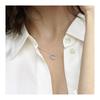 Pandora Logo personalized design cubic zirconia necklace men and women same style couple model silver 392620C01-silver