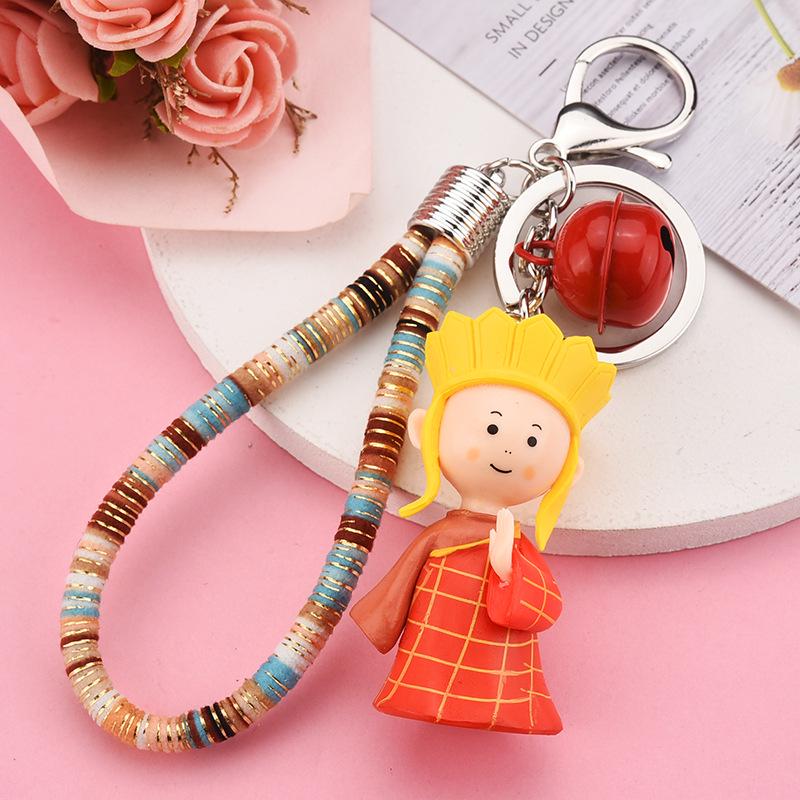 Journey To the West Anime Keychain: Monkey King & Pig Bajie Pendant for Backpacks