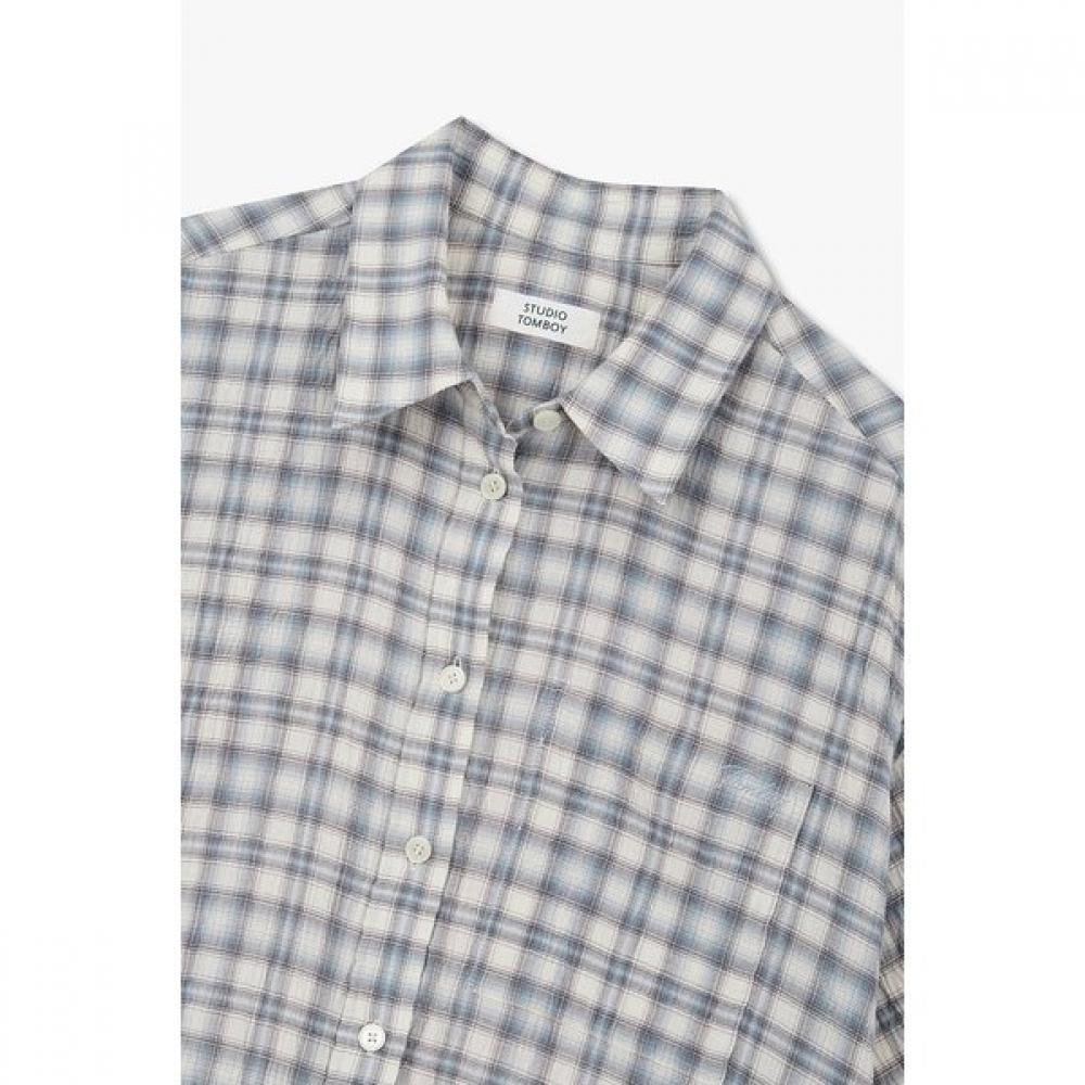 Studio Tomboy Overfit Check Short Sleeve Shirt 9176221989