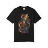 Illuminated Serpent Feather Quill T-Shirt Black Front Print Comfort Colors 1717