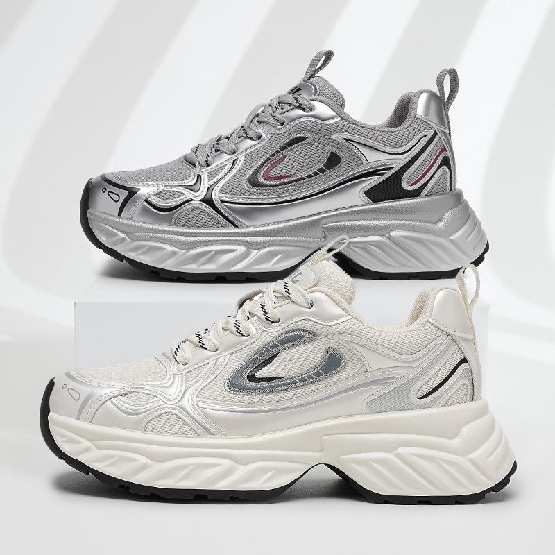 Summer New Dad Shoes Thick Sole Heightened Versatile Women's 2025 Popular Casual Shoes Soft Sole Not Tired Feet Sports Shoes