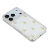 For iPhone 17 Pro Case Rhinestone Edge Small Tulips Decor TPU+PC IMD Phone Cover