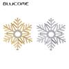 Quality Snowflake Brooch for Women Suit Coat Pins New Year Gift