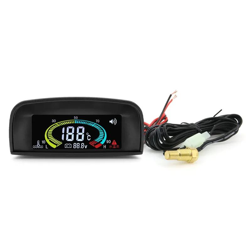 2 In 1 Car Truck Water Temperature Gauge Voltmeter With Water Temp Sensor Universal Water Temp Voltage Indicator 12V 24V