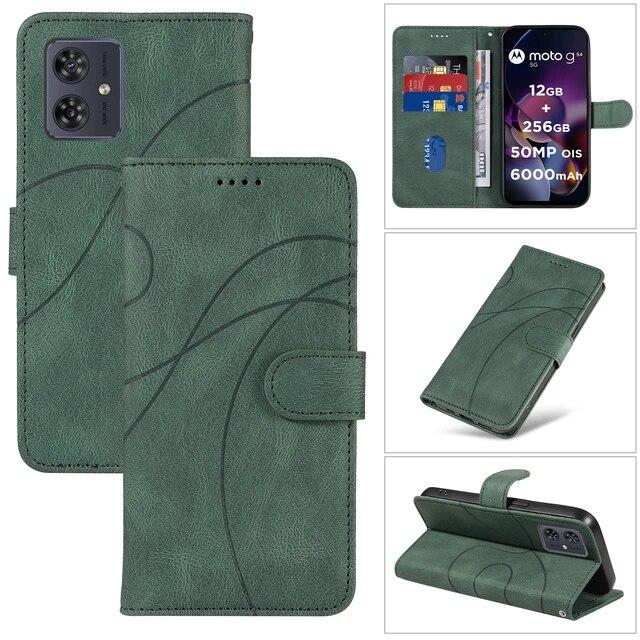 G 84 54 14 Flip Magnetic Cards Solt Wallet Leather Case for Motorola Moto G84 G54 G32 G14 G73 G13 G23 G53 Curved Lines Book Kickstand Holder Cover