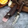 Forged Boning Knife Outdoor Knife Stainless Steel Fruit Knife with Leather Sheath Handle Meat Barbecue Knife