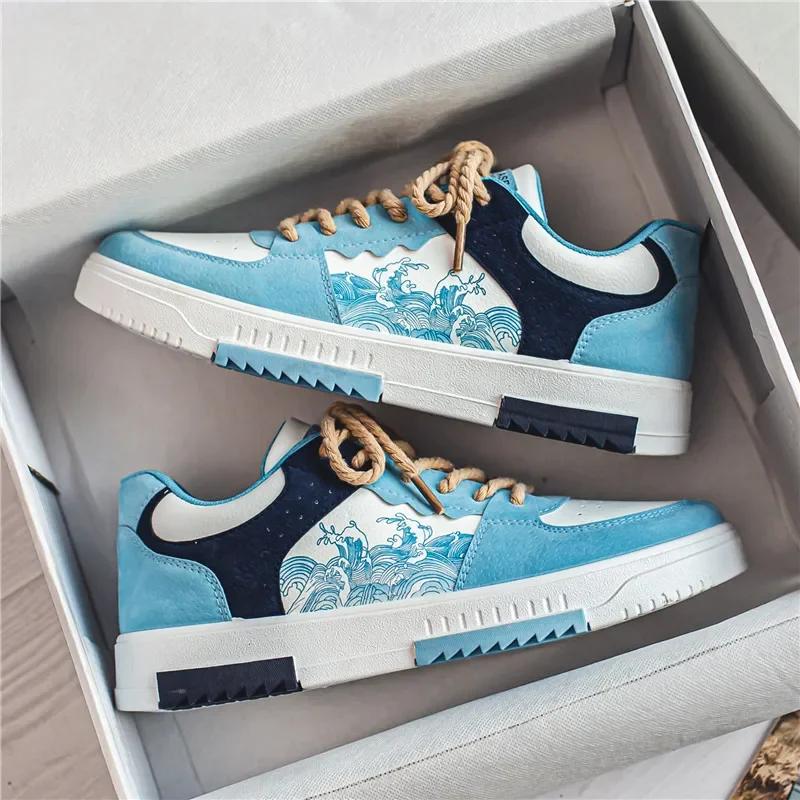 Men Casual Sneakers Autumn New Breathable Sports Shoe Workwear Shoes Fashion Thick Soled Wear-resistant Lace Up Anti Slip Shoes