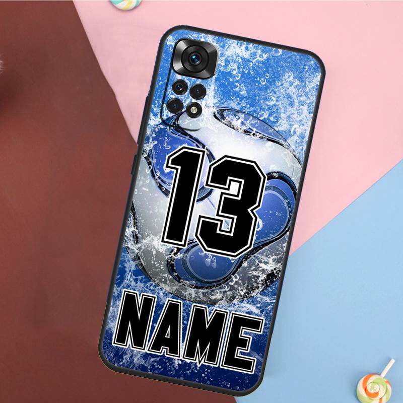 ПЕРСОНАЛИЗИРОВАННЫЙ НОМЕР Хоккейный БАСКЕТБОЛЬНЫЙ Чехол Для Xiaomi Redmi Note 11 Pro 11S 8 9 12 10 Pro 10S 9S Redmi 10 12C 9C 10C Задняя Крышка