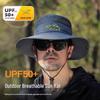 Men's Summer Outdoor Sun Hat - Wide Brim, Breathable, UV Protection, Cool Fishing Hat with Face Shield