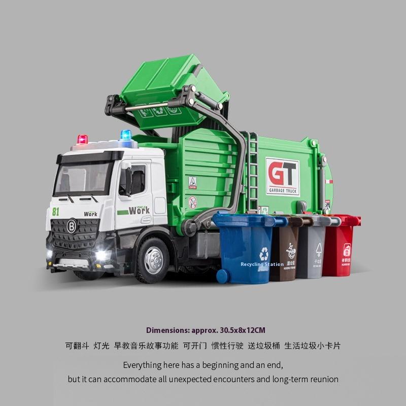 Alloy Truck Toys Children's Semi-Trailer Transporter Construction Vehicle Flat Trailer Model Car