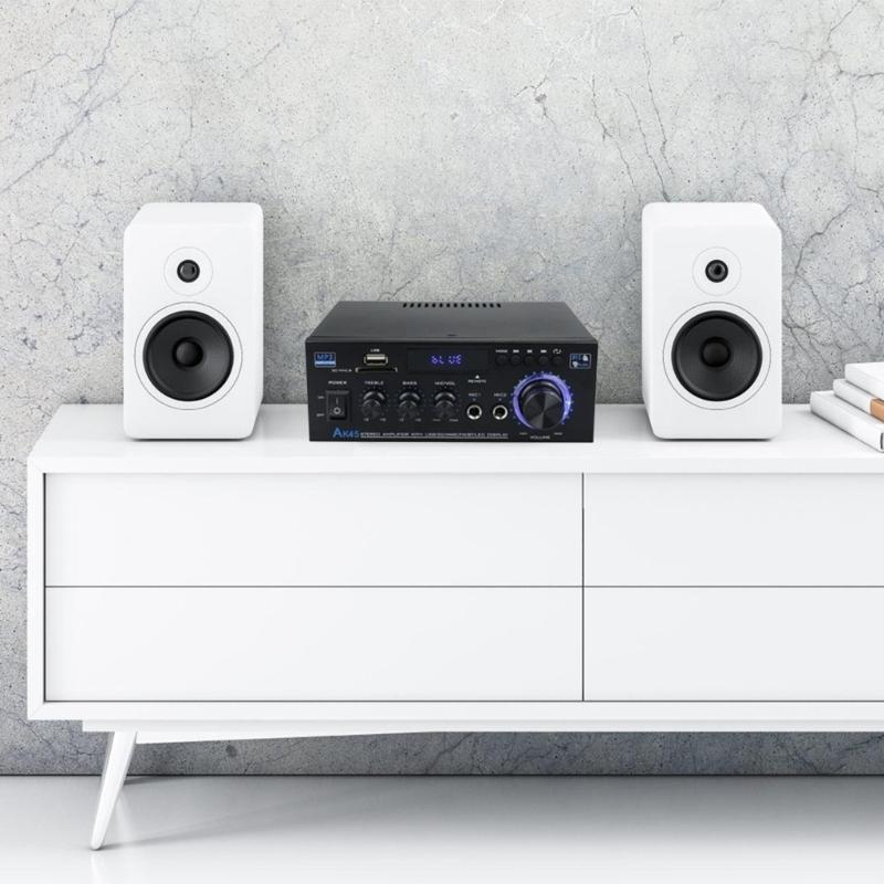 50-ваттные 2.0-канальные Hi-Fi усилители мощности с поддержкой Bluetooth 5.0, USB-воспроизведением и входами для домашнего кинотеатра