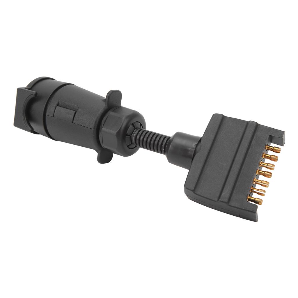 Trailer Adapter Plug 7 PIN Round Female to Flat Male Simple to Operate Wiring Connector for Caravan Boat