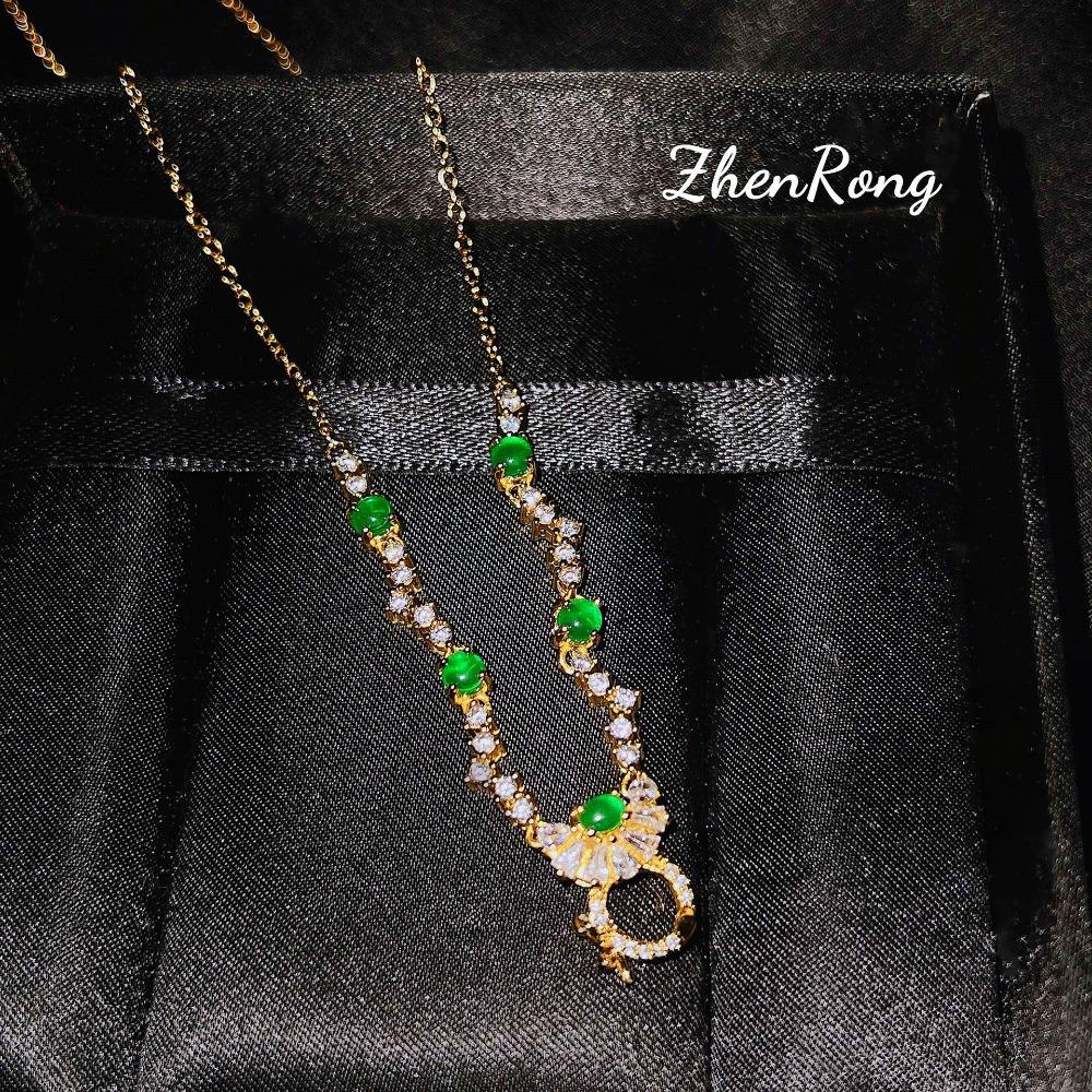 Multi Wear Gourd Clasp Universal Necklace for Women Jade Gemstone Tourmaline Pendant Jewelry