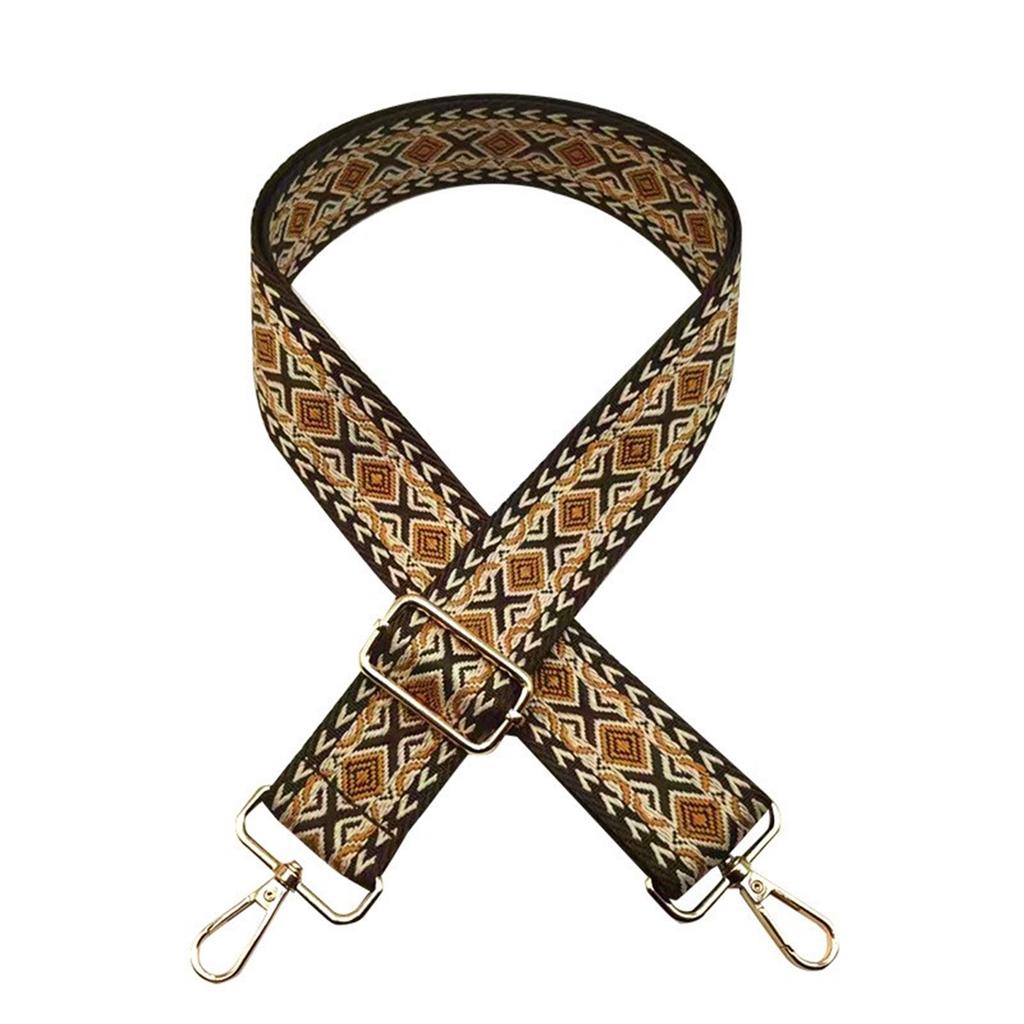Регулируемый широкий ремень для сумки с этническим узором Прочный этнический ремень для сумки Замена Этнический плечевой ремень для сумки Прочный