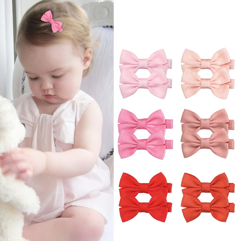 12/20 Pcs 2Inch Baby Hair Bows Clips Fully Lined No Slip for Fine Hair Baby Girls Infants Toddlers Kids Hair Barrettes