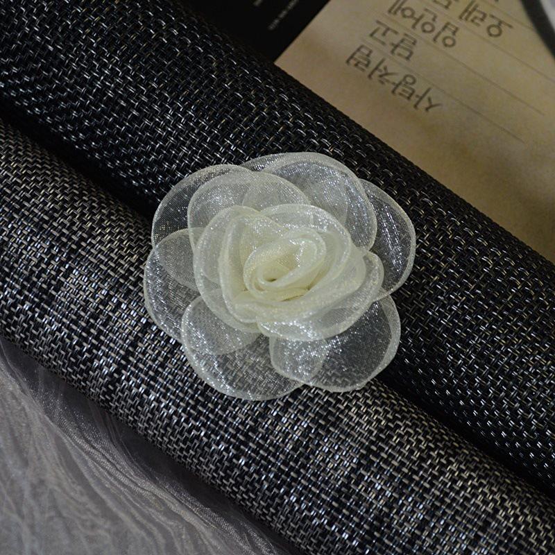 Корейский стиль, 15 штук, цветы из марли "Снег", для DIY одежды, заколок для волос, ювелирных аксессуаров