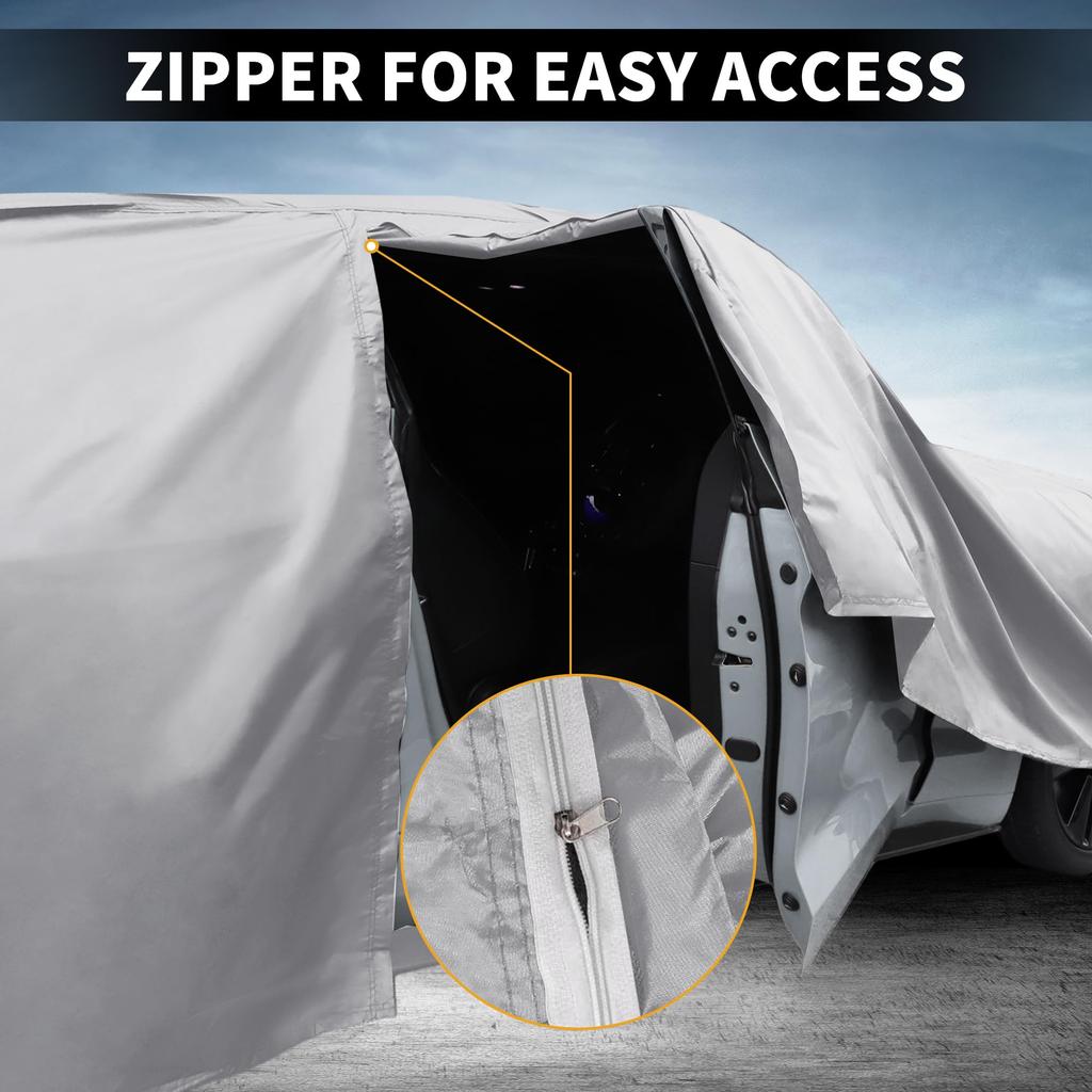 X AUTOHAUX Size Car Body New Waterproof Fabric Lightweight and Comfortable for Fleece Paint Seat Door Even If You Forget Windbreak Storage Sun Rainy