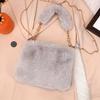 Уютная плюшевая сумочка Мягкая плюшевая женская сумка и сумка через плечо со съемным ремнем | Уютная сумка на плечо, кошелек для зимних и повседневных нарядов