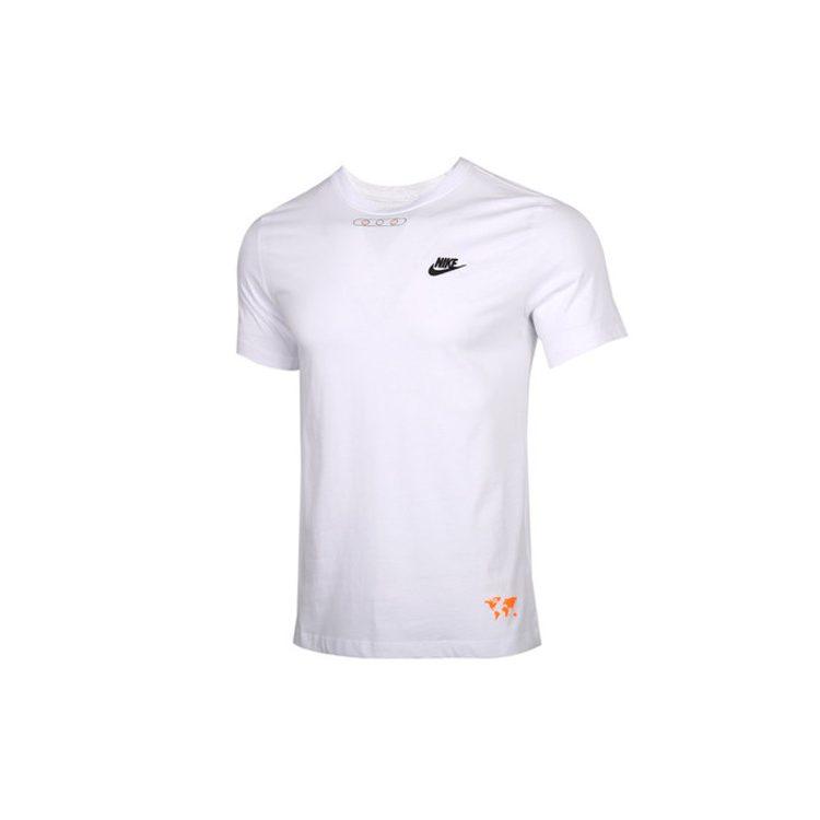 Nike Футболки мужские белые с круглым вырезом умеренного прямого кроя CT6541-100