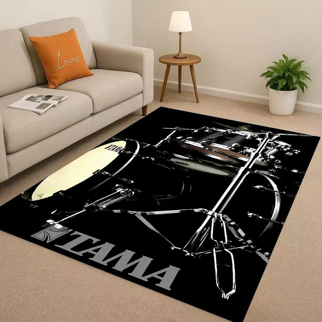 Ретро Барабанная установка TAMA Барабанный комплект Музыкальные инструменты Гостиная Нескользящий ковер Ковер для спальни Игровой комнаты Дивана, Домашний декор Придверный коврик