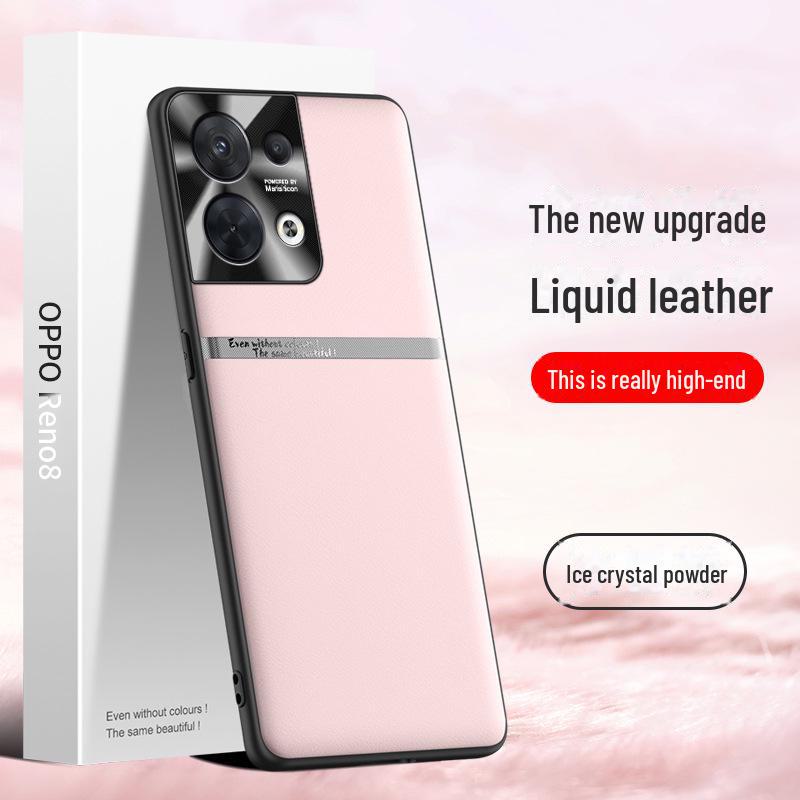 Чехол Liquid Leather с защитой от падений и загрязнений для OPPO Reno 8