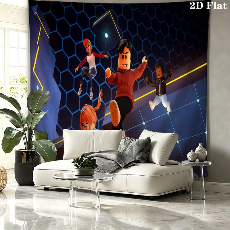 Roblox Wall tapestry, aesthetic printed fabric blanket, suitable for bedroom, living room, and home decor.
