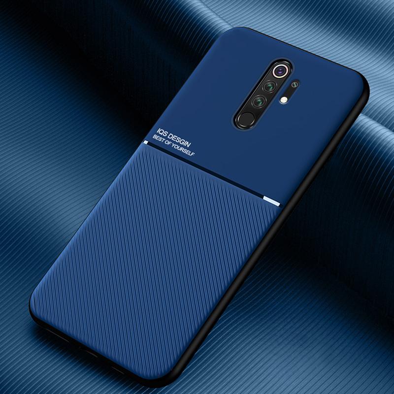 Матовый чехол из мягкого силикона с PU-рамкой для OPPO A5 A9 2020, роскошный чехол для OPPO A 5 A 9 2020, магнитная задняя крышка-накладка с держателем для автомобиля