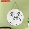 2D Flat 20*20cm1pc Retro Halloween Moon Face Theme Decorative Plaque, Funny Style Wooden Halloween corridor&Living Room&windows Decor, Good Quality