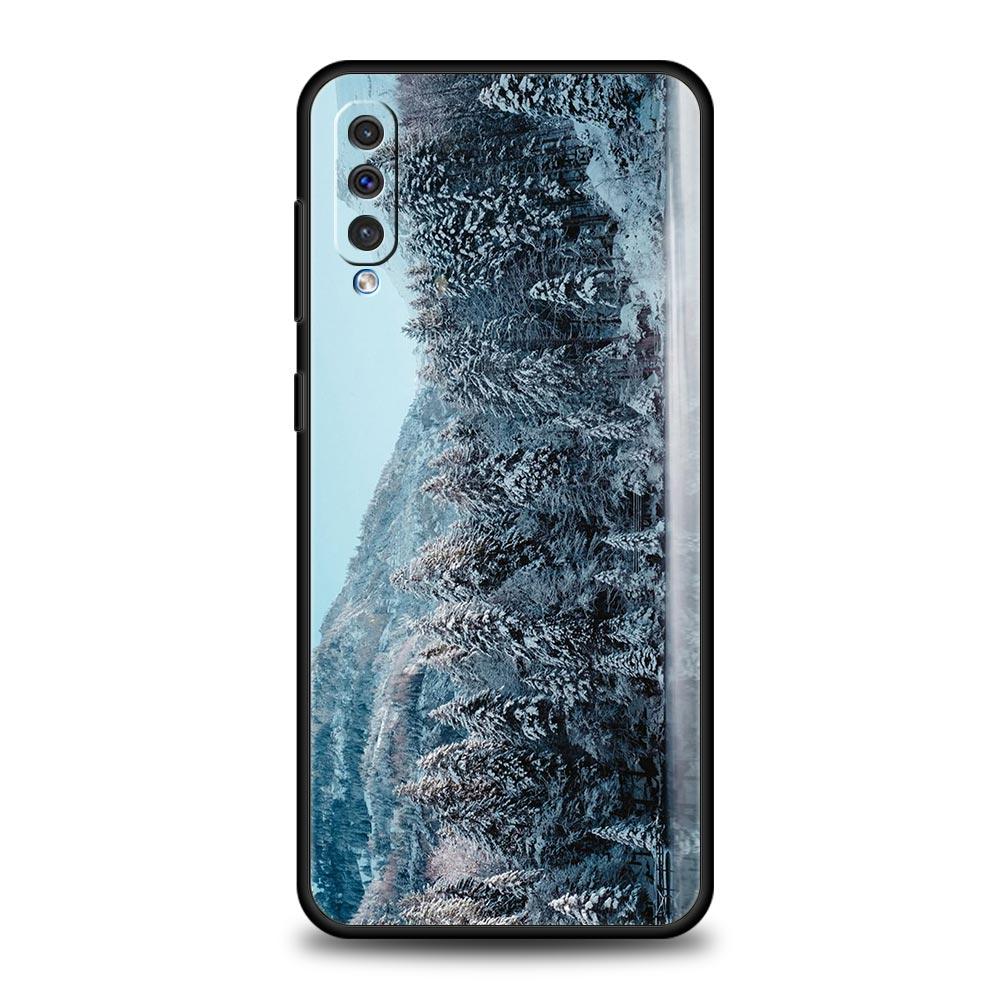 Зимний чехол для телефона с изображением природы и снега для путешествий для Samsung A12 A32 A50 A70 A20E A20S A10 A10S A22 A30 A40 A42 A52 5G A02S A04s