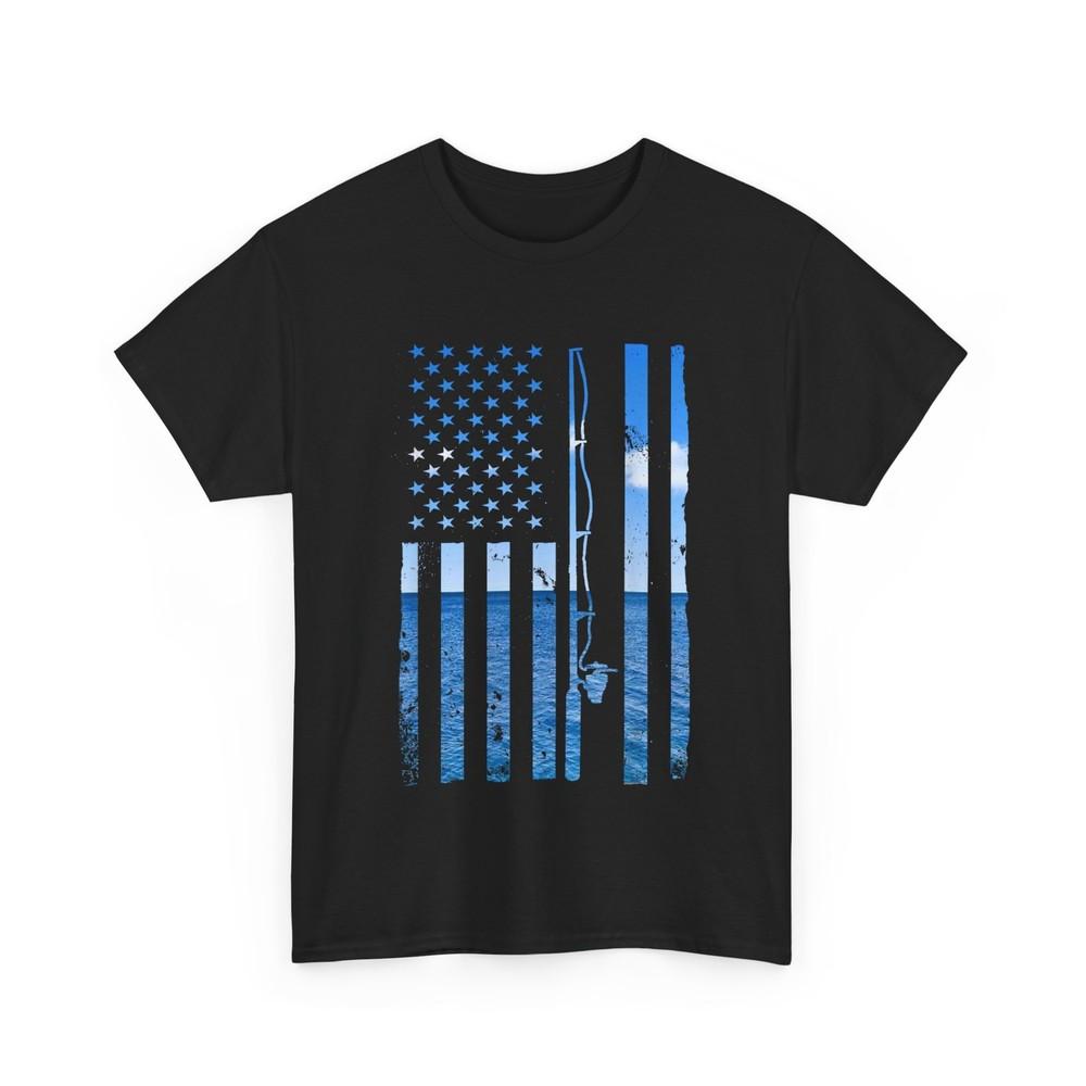 Fishing American Flag Shirt, Fishing Rod Fishing Season Lovers Fisherman Shirt