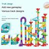 2025 New DIY Marble Run Race Coaster Set Toy Maze Ball Roll Marble Run Race Track Building Blocks Kids 197PCS Assembly Game Toys