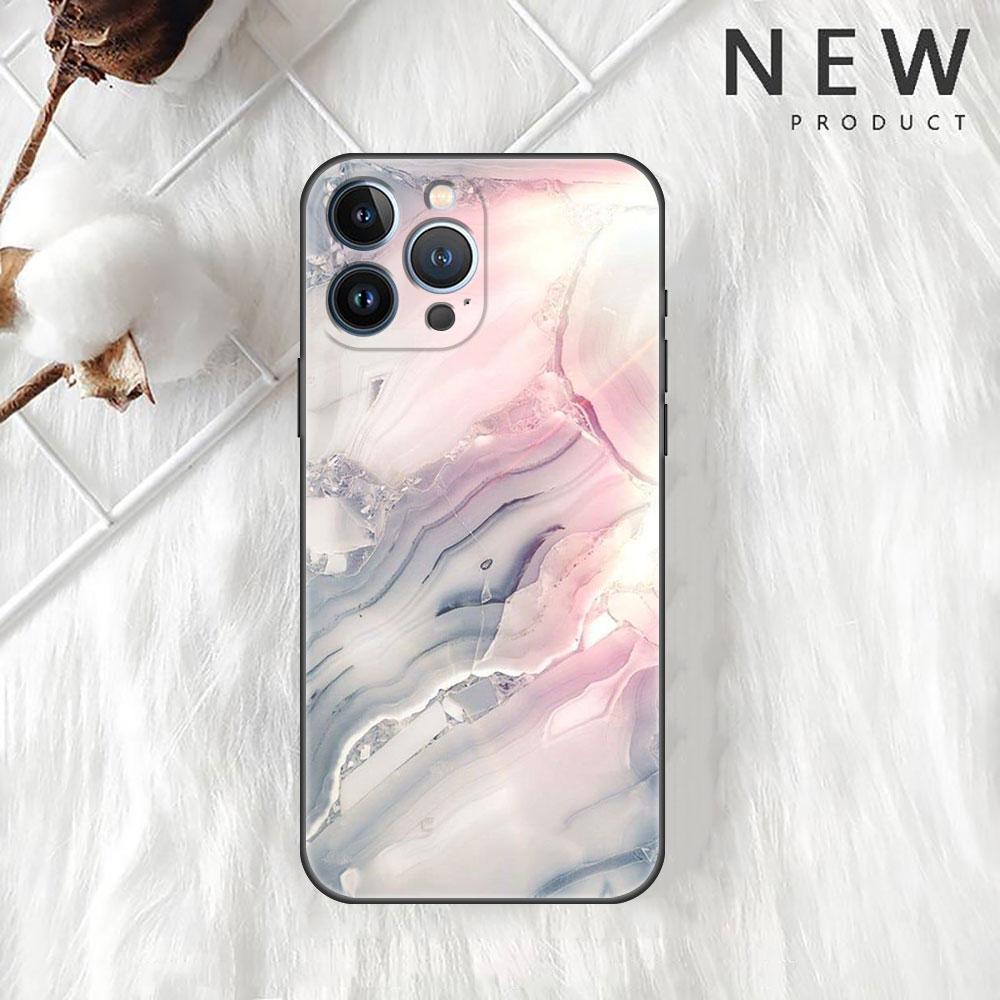 Чехол Funda для Apple iPhone 14 11 13 7 12 Pro 7 XR XS Max 8 Plus 6 14Pro 13Mini черный мягкий чехол для телефона мрамор