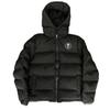 Mens Thick Hooded Cotton Puffer Jacket With Embroidery Back Streetwear Winter Coat Loose Fit