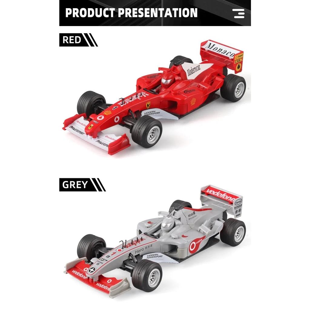 Игрушечная модель гоночного автомобиля Ferrari F1 из сплава масштаба 1/32 с инерционным механизмом, звуковыми и световыми эффектами - Идеально подходит для детских гонок и STEM-обучения