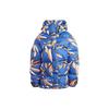All Over Printed Front Zipper Pocket Hooded Down Jacket Women Outerwear Ink-Blue IN2823