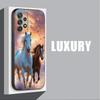 Черно-белые лошади Девушка скачет Для Samsung Galaxy A56 Чехол A54 A52 A53 A36 A34 A35 A33 A32 A50 A72 A73 A26 A25 A16 Чехол Обложка
