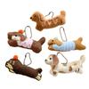 PP Cotton Dachshund Keychain Plush Bag Hanging Decoration New Puppy Stuffed Keyring Couple Gift