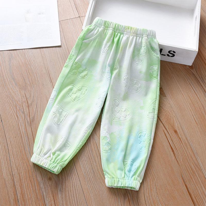 Детские модные брюки Летняя одежда для девочек Принцесса Детские повседневные укороченные брюки Тонкий дизайн для лета