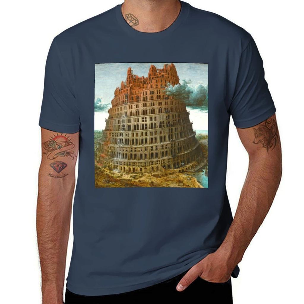 Hd The (Little) Tower Of Babel By Pieter Bruegel The Elder High Definition TShirt Cotton Tshirt 100 TShirt