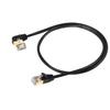 SinLoon Прямой Угловой Кабель Ethernet Cat8 40 Гбит/с 2000 МГц Штекер SFTP Кабель Cat8 RJ45 Разъем Игровой LAN для ПК и Роутера 90-градусный Кабель, Высокоскоростной
