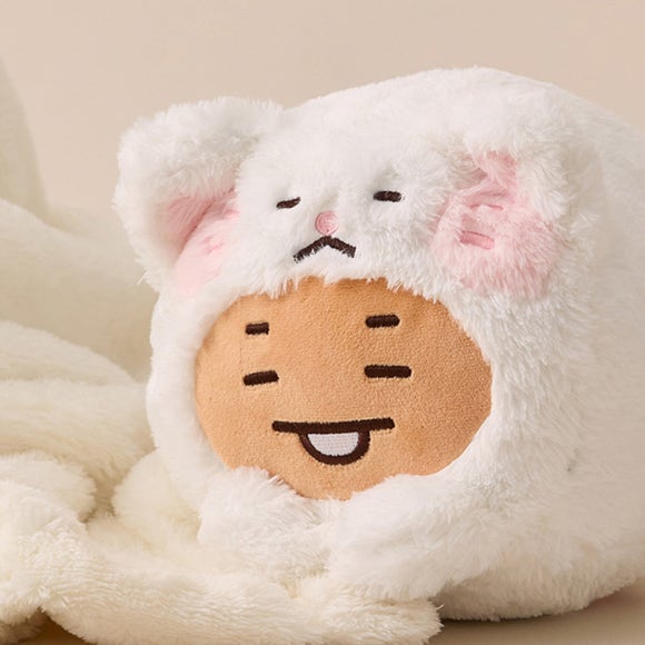BT21 Кукла SHOOKY BABY FLUFFY, лежащая на полу/брелок для ключей/костюмный шкаф, набор из шляпы-ведра/мини-сумка с подвесками/сумка через плечо в виде куклы-лица (5 вариантов)