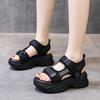 Fashion Sports Sandals for Women 2025 Summer New Wedge Platform Shoes for Outerwear Versatile Thick-soled Beach Shoes for Women