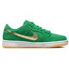 Nike Данк Лоу SB St. Кроссовки унисекс Патрика Дня Зеленые Lucky-Green Metallic-Gold BQ6817-303