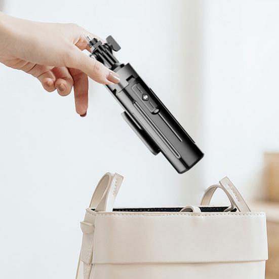 Штатив для телефона, селфи-палка с заполняющей подсветкой, регулируемая длина, вращение на 360 градусов, портативный универсальный штатив для сотового телефона с беспроводным пультом дистанционного управления