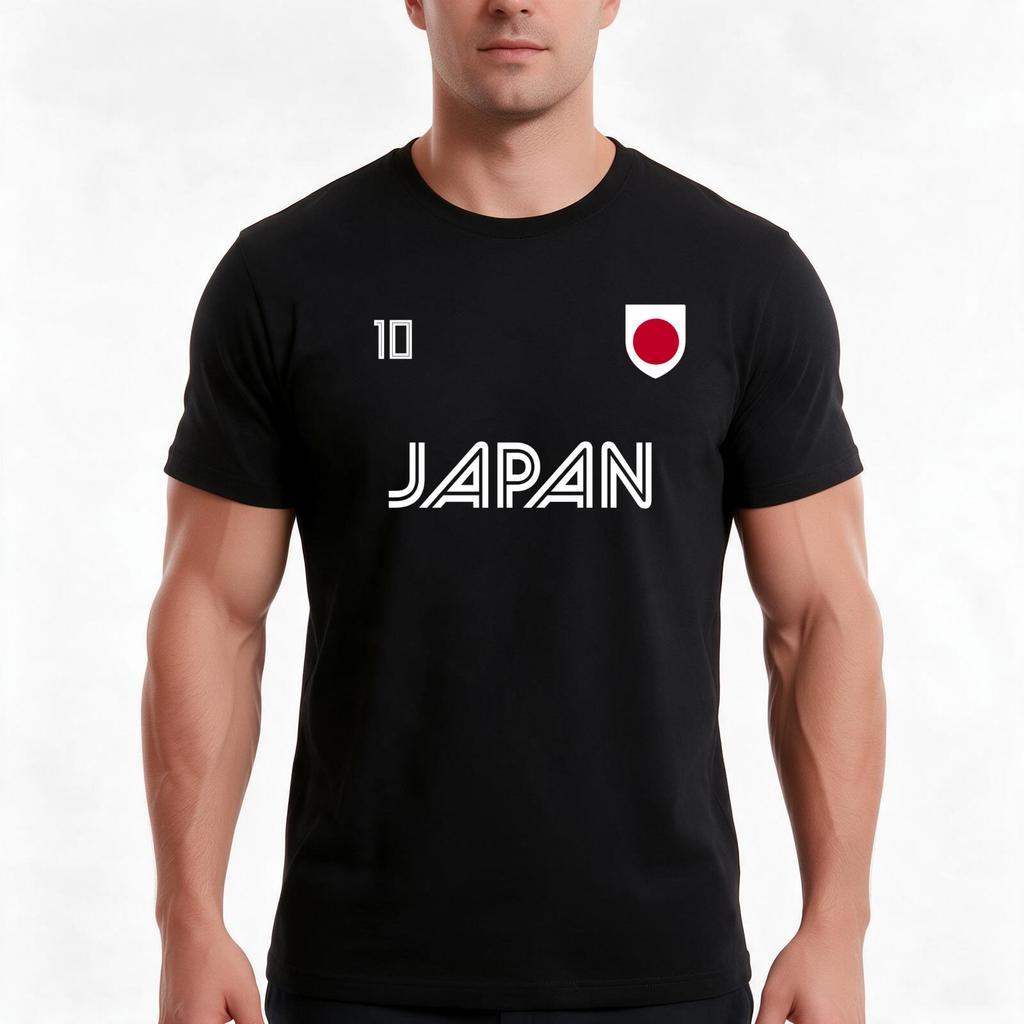 Japan Soccer Team Japanese Flag Football Fan Tshirt Summer Casual Cotton Tee Oversized Streetwear Tops Vintage Graphic Print