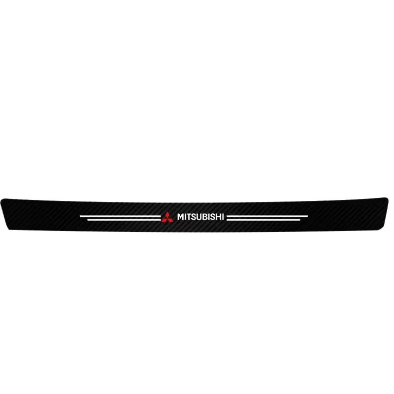gjbf4 1/4/5Pcs Car Door Sill Scuff Plate Decor Carbon Fiber Stickers For Mitsubishi Ralliart Ex Jinxuan Attrage Xpander Mirage Montero